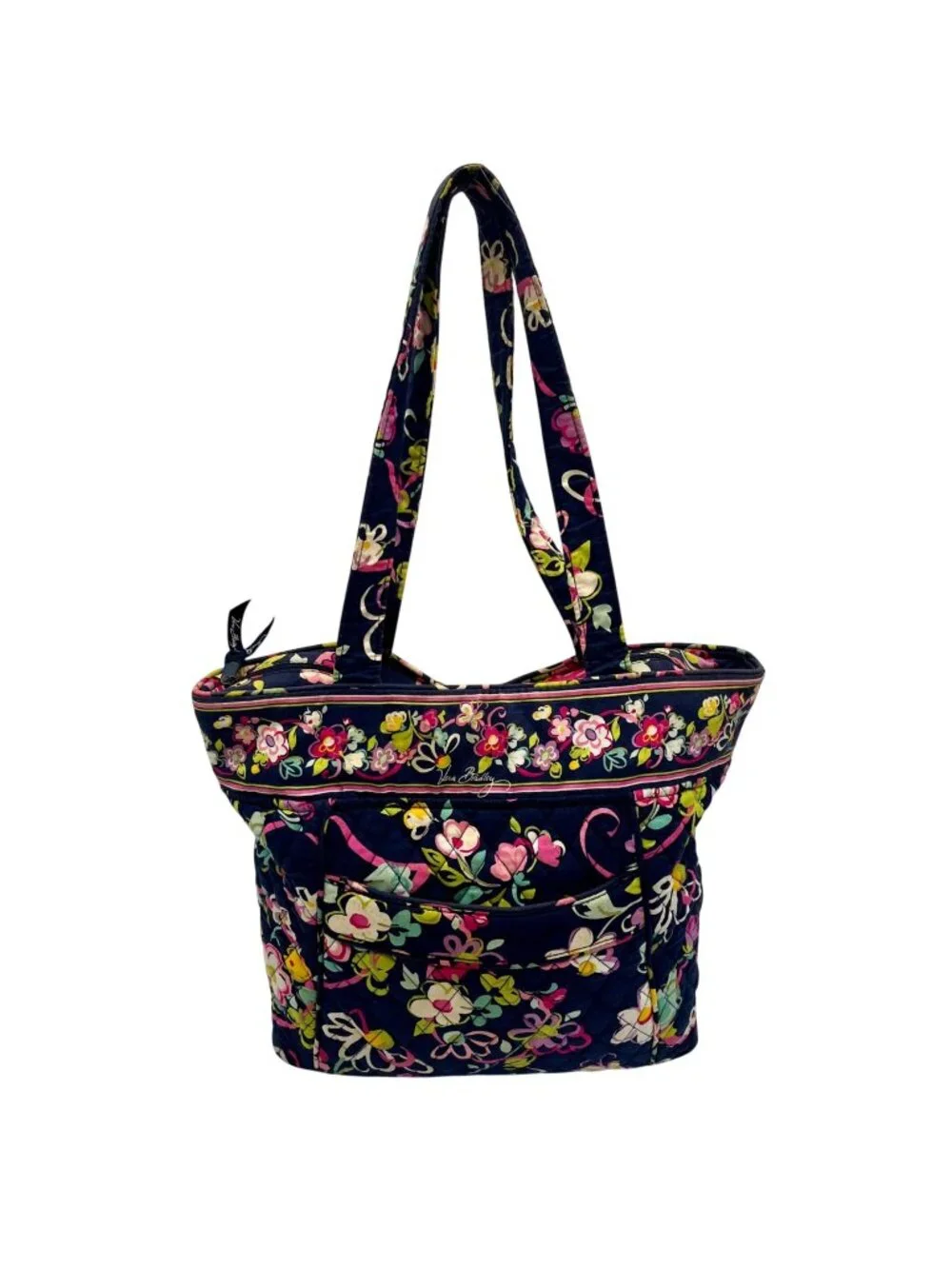 Vera Bradley Ribbon Floral Print Cotton Shoulder Bag